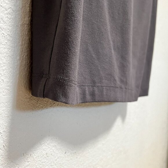 NWT Eileen Fisher Draped Front K/L Dress Grey Short Sleeve Size S - Picture 10 of 15